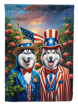 All American Siberian Husky Garden Flag