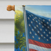 All American Silky Terrier House Flag