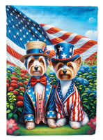 All American Silky Terrier Garden Flag