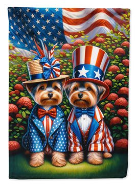 All American Yorkshire Terrier Garden Flag