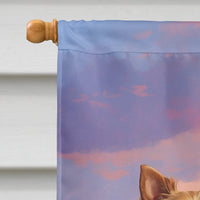 Australian Terrier Two Hearts House Flag