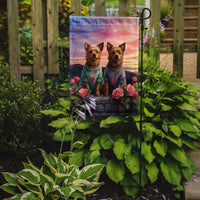 Australian Terrier Two Hearts Garden Flag