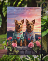 Australian Terrier Two Hearts Garden Flag