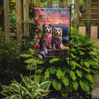 Bearded Collie Two Hearts Garden Flag