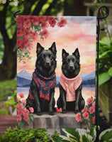 Belgian Sheepdog Two Hearts Garden Flag