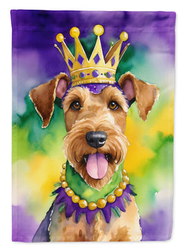 Airedale Terrier King of Mardi Gras House Flag