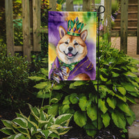 Akita King of Mardi Gras Garden Flag