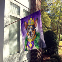 Australian Cattle Dog King of Mardi Gras House Flag