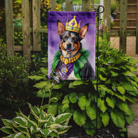 Australian Cattle Dog King of Mardi Gras Garden Flag