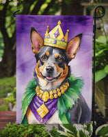 Australian Cattle Dog King of Mardi Gras Garden Flag