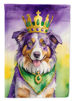 Australian Shepherd King of Mardi Gras House Flag