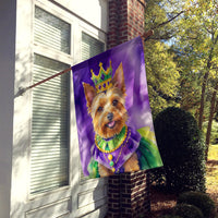 Australian Terrier King of Mardi Gras House Flag