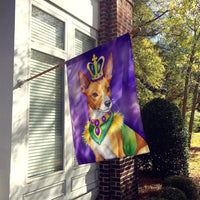 Basenji King of Mardi Gras House Flag