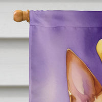 Basenji King of Mardi Gras House Flag