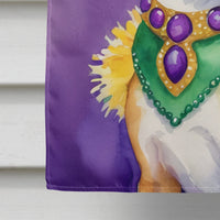 Basenji King of Mardi Gras House Flag