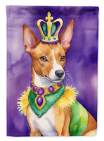 Basenji King of Mardi Gras House Flag