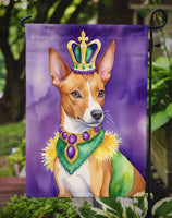 Basenji King of Mardi Gras Garden Flag