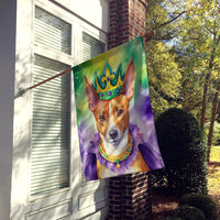 Basenji King of Mardi Gras House Flag