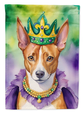 Basenji King of Mardi Gras House Flag