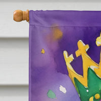 Basset Hound King of Mardi Gras House Flag