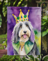 Bearded Collie King of Mardi Gras Garden Flag