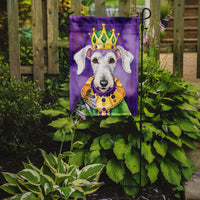 Bedlington Terrier King of Mardi Gras Garden Flag