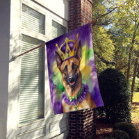 Belgian Malinois King of Mardi Gras House Flag