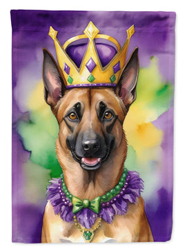 Belgian Malinois King of Mardi Gras House Flag