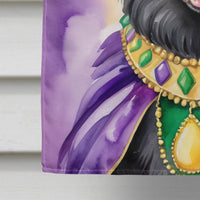 Belgian Sheepdog King of Mardi Gras House Flag