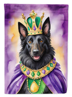 Belgian Sheepdog King of Mardi Gras House Flag