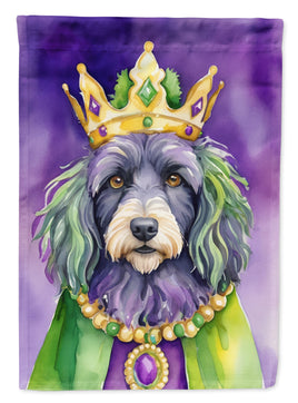 Bergamasco Sheepdog King of Mardi Gras House Flag