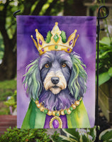 Bergamasco Sheepdog King of Mardi Gras Garden Flag