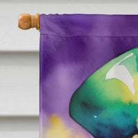 Bichon Frise King of Mardi Gras House Flag