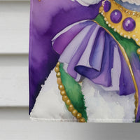 Bichon Frise King of Mardi Gras House Flag