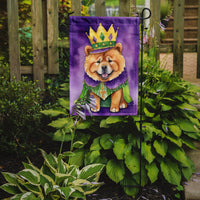 Chow Chow King of Mardi Gras Garden Flag