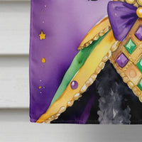 Black Poodle King of Mardi Gras House Flag