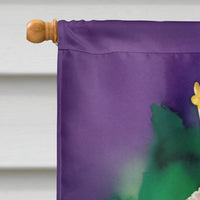 Chocolate Poodle King of Mardi Gras House Flag