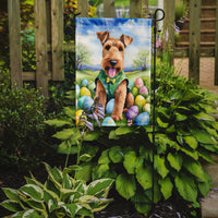 Airedale Terrier Easter Egg Hunt Garden Flag