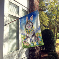 Alaskan Malamute Easter Egg Hunt House Flag