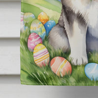 Alaskan Malamute Easter Egg Hunt House Flag