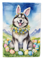 Alaskan Malamute Easter Egg Hunt House Flag