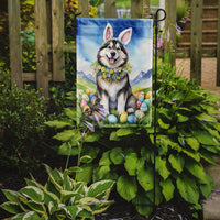 Alaskan Malamute Easter Egg Hunt Garden Flag