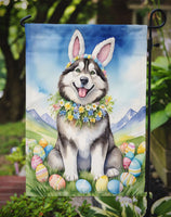 Alaskan Malamute Easter Egg Hunt Garden Flag