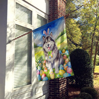 Alaskan Malamute Easter Egg Hunt House Flag