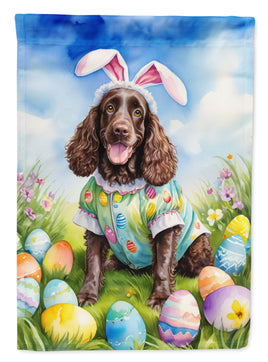 American Water Spaniel Easter Egg Hunt House Flag