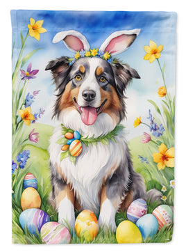 Australian Shepherd Easter Egg Hunt House Flag