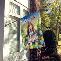 Basset Hound Easter Egg Hunt House Flag