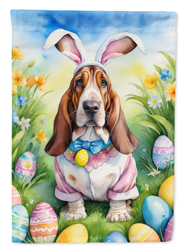 Basset Hound Easter Egg Hunt Garden Flag