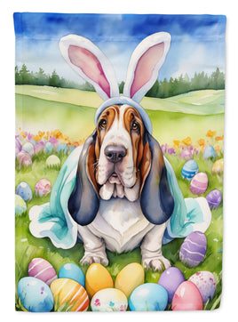 Basset Hound Easter Egg Hunt Garden Flag