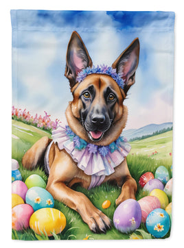 Belgian Malinois Easter Egg Hunt House Flag